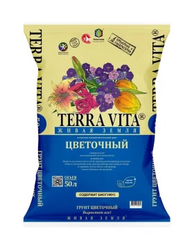 Цветочный 50л  45 шт Живая земля Фарт