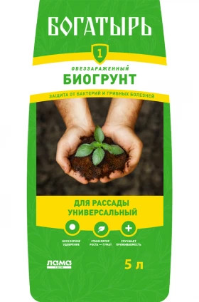 Богатырь Для рассады универсальный 5л\300шт Лама Торф