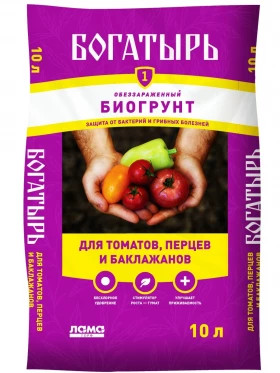 Богатырь Для томатов ,перца и баклажанов 10л/200 Лама Торф