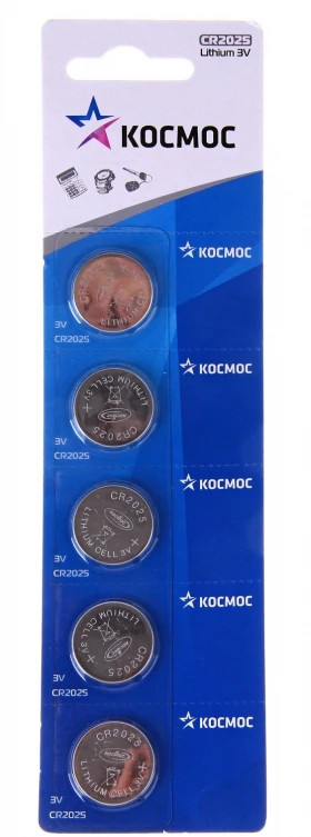 Космос Литиевые CR-2025-5BL (60/600)