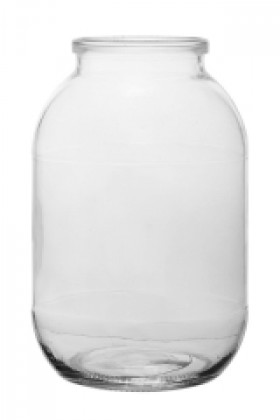 Стеклобанка без резьбы 3000мл 1-82/12шт/Камышин Тара