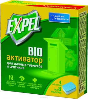 Биоактиватор для дачных туалетов и септиков, 4 таблетки в уп.(4*20г)/10