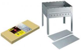 Пикник под ключ!Мангал разборный со складным дном и ребрами жесткости 40*30*40 см