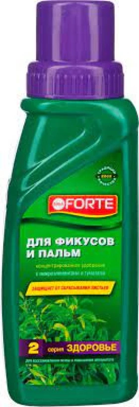 Bona Forte Здоровье Для Фикусов и пальм Жидкое органо-минеральное удобрение, флакон 285мл 20шт/уп
