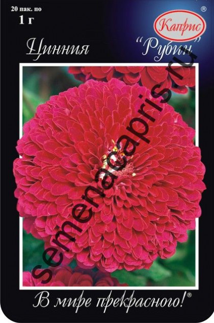 Цинния Рубиново-розовая Рубин Каприс 20*1 гр.