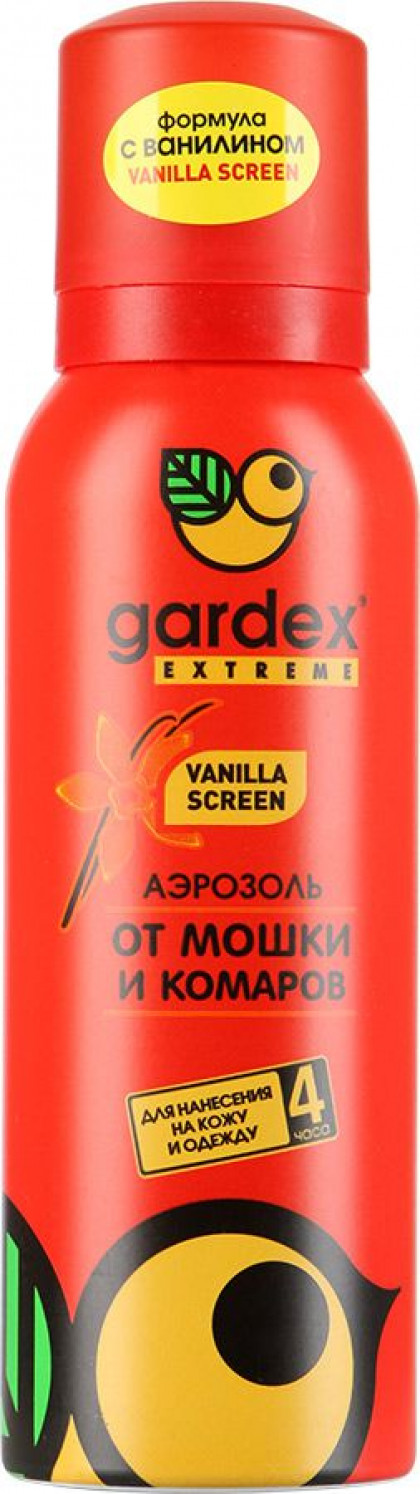 Gardex Extreme  Аэрозоль-репеллент от комаров и мошки (VANILLA SCREEN) 100 мл/24