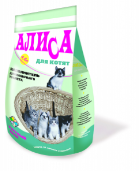 Наполнитель АЛИСА 4,6  л  для котят \4 шт