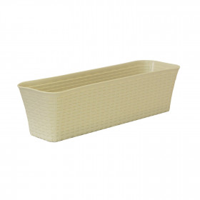 Ротанг ящик балконный со вставкой 50*18 светло бежевый/5