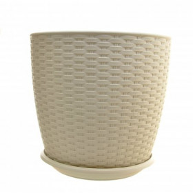 Ротанг 30*27,5 белая  роза /5шт