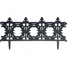 Заборчик садовый пластиковый   Борокко Черный 303x30 \6шт Техно