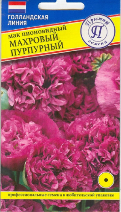 Махровый пурпурный пион.0,1гр Ц(П)