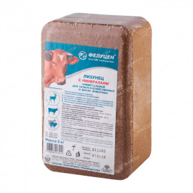 Лизунец Фелуцен 3кг для с/х животных Янтарный\4шт\КапиталПрок