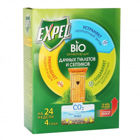 Биоактиватор для выгребных ям в дачных туалетах и септиков, 4Саше в уп.//10