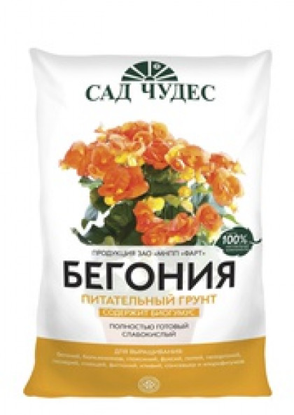 Бегония 2,5л.10 шт Сад Чудес Фарт