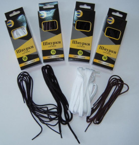 Шнурки круглые тонкие Корич. 90см 106090/24см