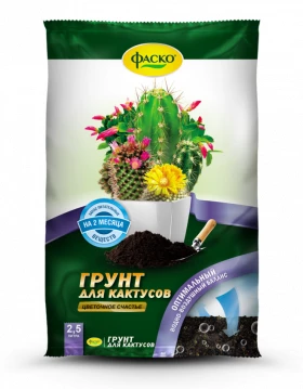 Кактус 2,5л /15шт/480шт Цветочное счастьеФАСКО