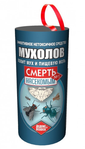 Лента от мух МУХОЛОВКА СМЕРТЬ НАСЕКОМЫМ №1 200шт/кор ОБОРОНХИМ