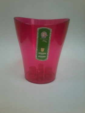 Ника для орхидей 16*19 малинововый-прозрачный/10шт