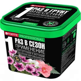 Bona Forte Для петуний и бегоний с биодоступным кремн Удобрение сухое гранулир. пролонг. ведро 1л/12