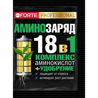 Bona Forte Аминозаряд 18в1 комплекс аминокислот и удобрение пакет 10г (25шт шоубокс)/75