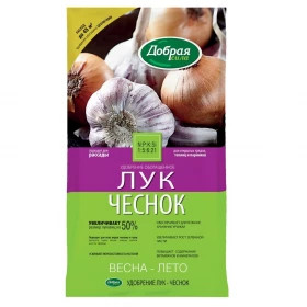 ДОБРАЯ СИЛА Лук-чеснок Сухое удобрение, пакет 0,9кг/12