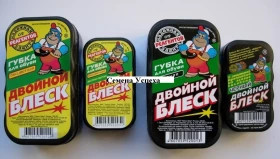 Губка Двойной Блеск Стандарт бесцветная 10/100