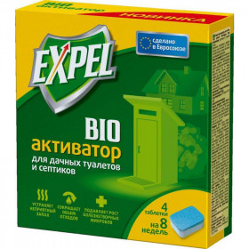 Expel Биоактиватор д/дачных туалетов и септиков,4табл.в уп /10