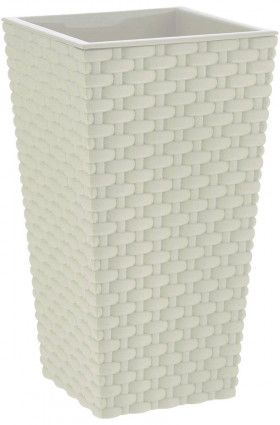 Ротанг квад 22*22*41,5 белая роза (4)