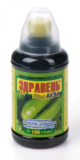 Здравень АКВА 0,5л огурцы с мерным стаканчиком\12шт\ВХ