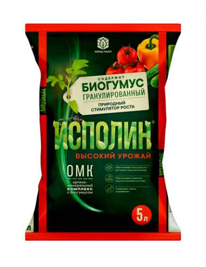 ИСПОЛИН (ОМК) высокий урожай 5л биогумус гранулированный/50шт Фарт