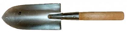 Совок посадочный малый с дереянной ручкой( оцинкованный) 0,8мм