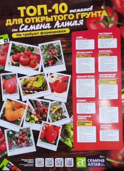 Плакат Топ-10 томатов для открытого грунта 2023