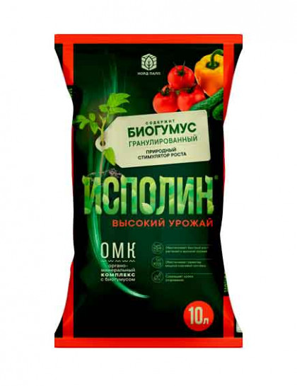 ИСПОЛИН (ОМК) высокий урожай 10л биогумус гранулированный/ Фарт